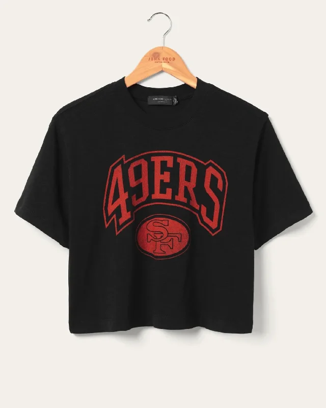 49ers Mock Neck Crop Tee Athletic Women's 