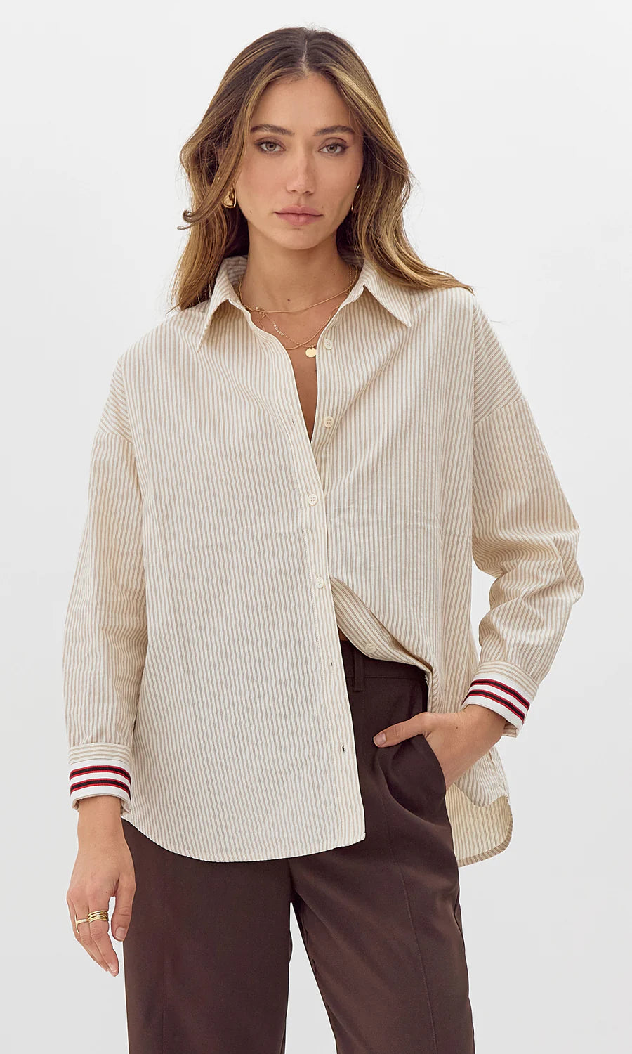 Greta Striped Shirt Earthy Women's 
