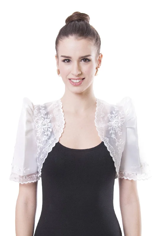 WR01 - Mestiza Bolero White - Filipiniana Practical Women's Multi - 