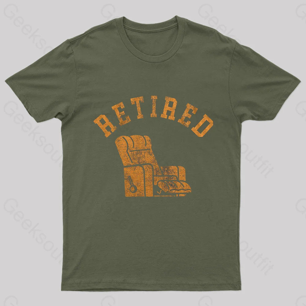 Retired Recliner Nerd T-Shirt Preppy Women's College