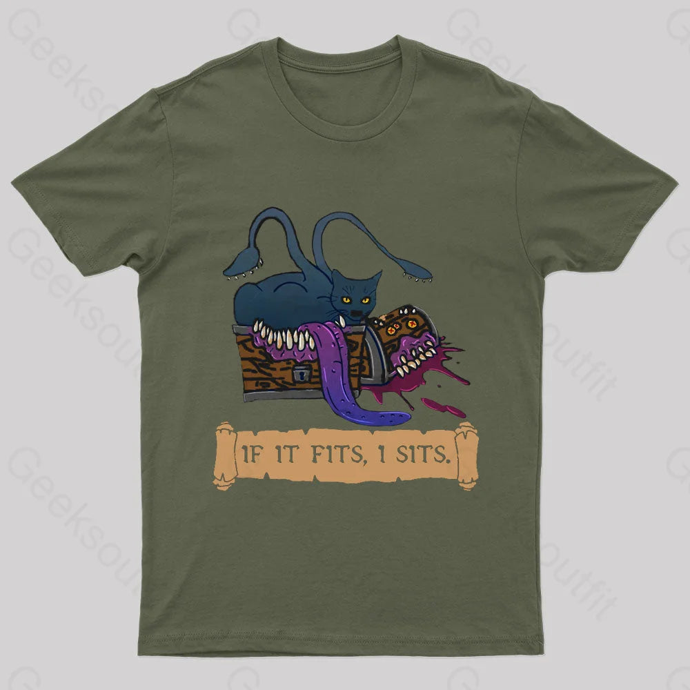 If It Fits I Sits Nerd T-Shirt Laid - back Women's Style