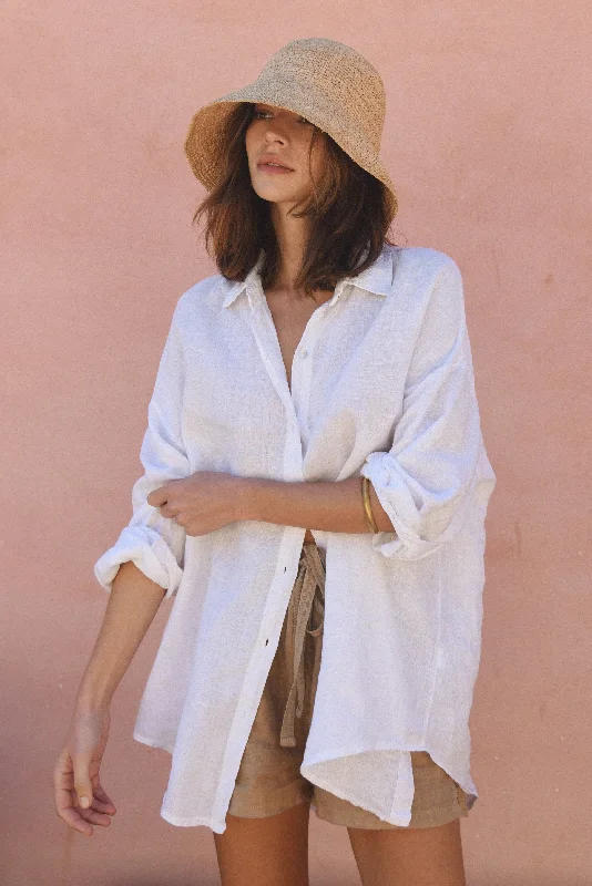 The Palma Shirt // Blanco Artistic Women's Hand - painted