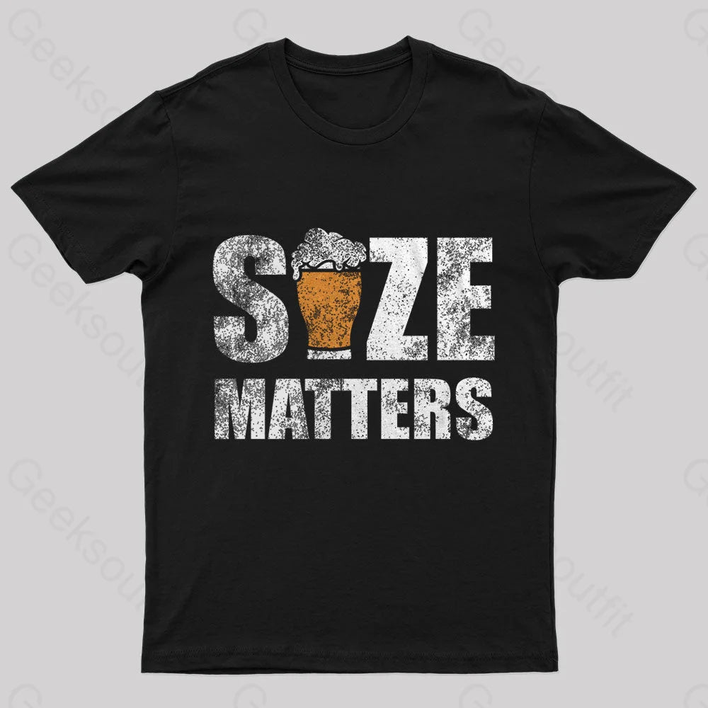 Size Matters Nerd T-Shirt Cool Women's Distressed