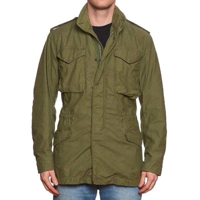 Vintage M-65 Olive Military Field Jacket S Long 1971 Aluminium Zipper Vietnam Er Dapper Women's 1920S