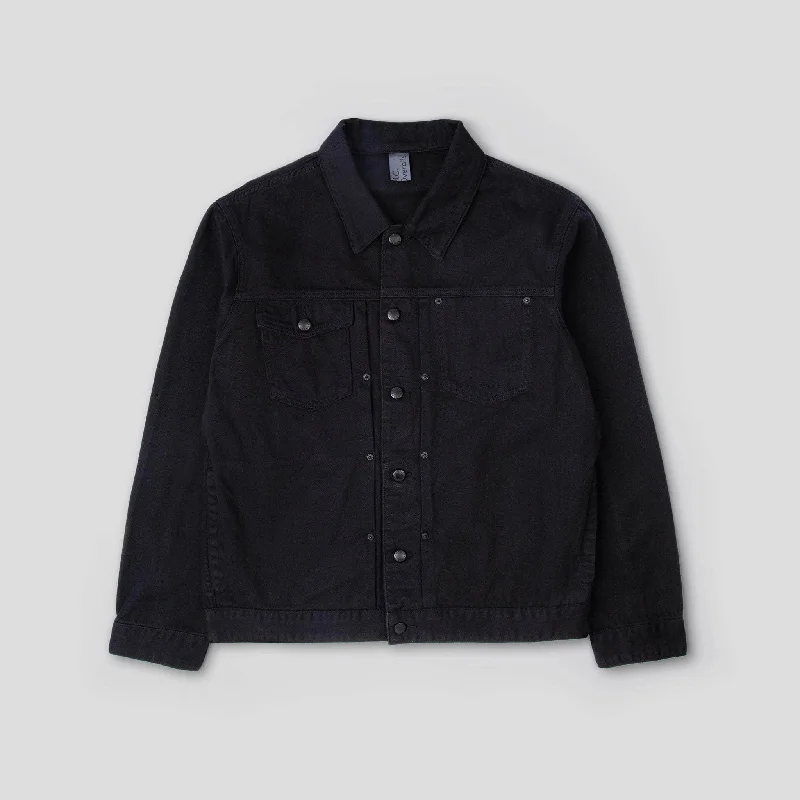 Denim Battle Jacket Black Modern Women's 