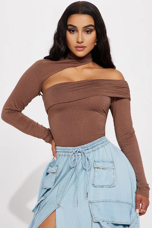 Ruched Cut Out Long-Sleeve Top Elegant Women's Formal 