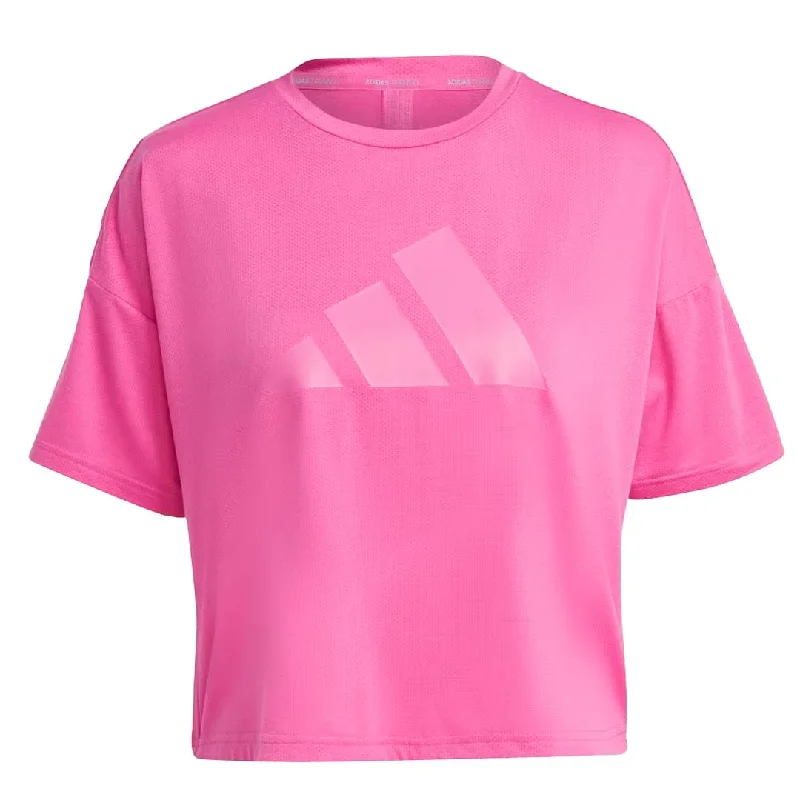 adidas - Women's Train Icon 3 Bar Logo T-Shirt (HS2345) Artistic Women's Hand - painted
