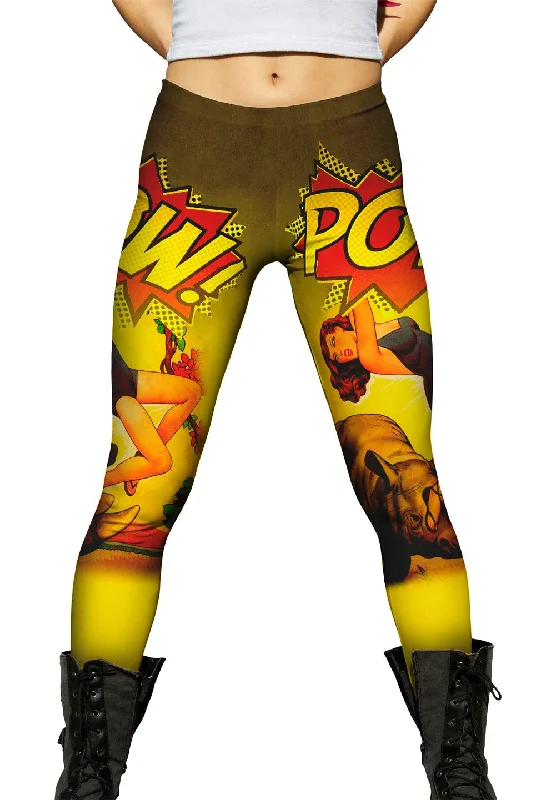 Ass Kicking Pow Comic Confident Women's High - fashion