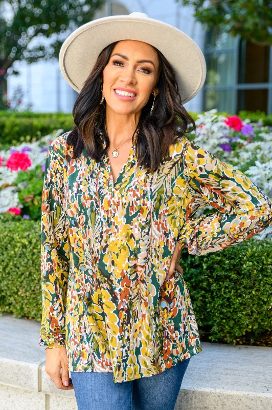 Lilly Ann Floral Print Blouse Sharp Women's Italian