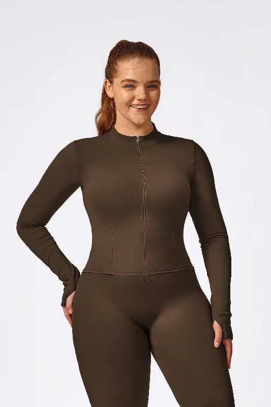 Superset Curvy Zipper Up Jacket Practical Women's Quick - dry