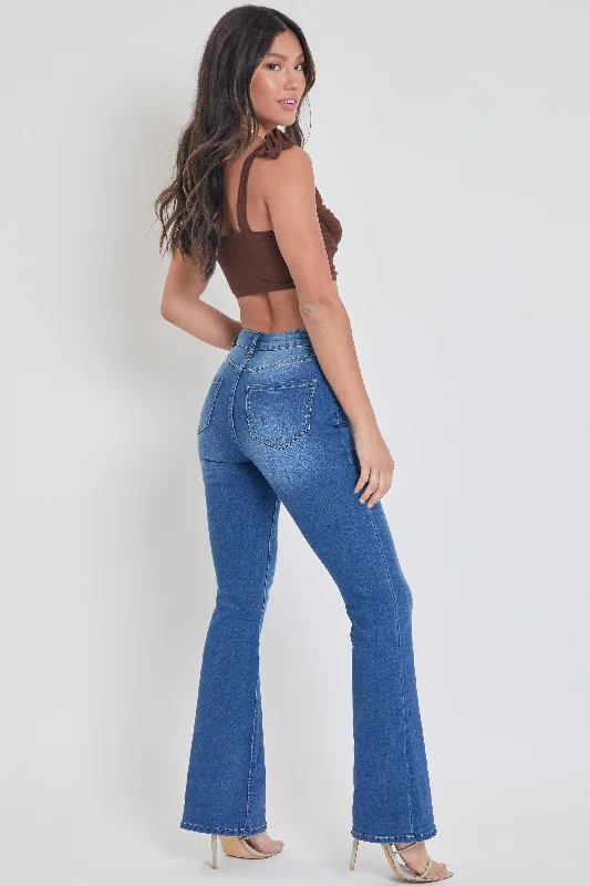 Women's Essential Non-Distressed Flare Jeans Gym
