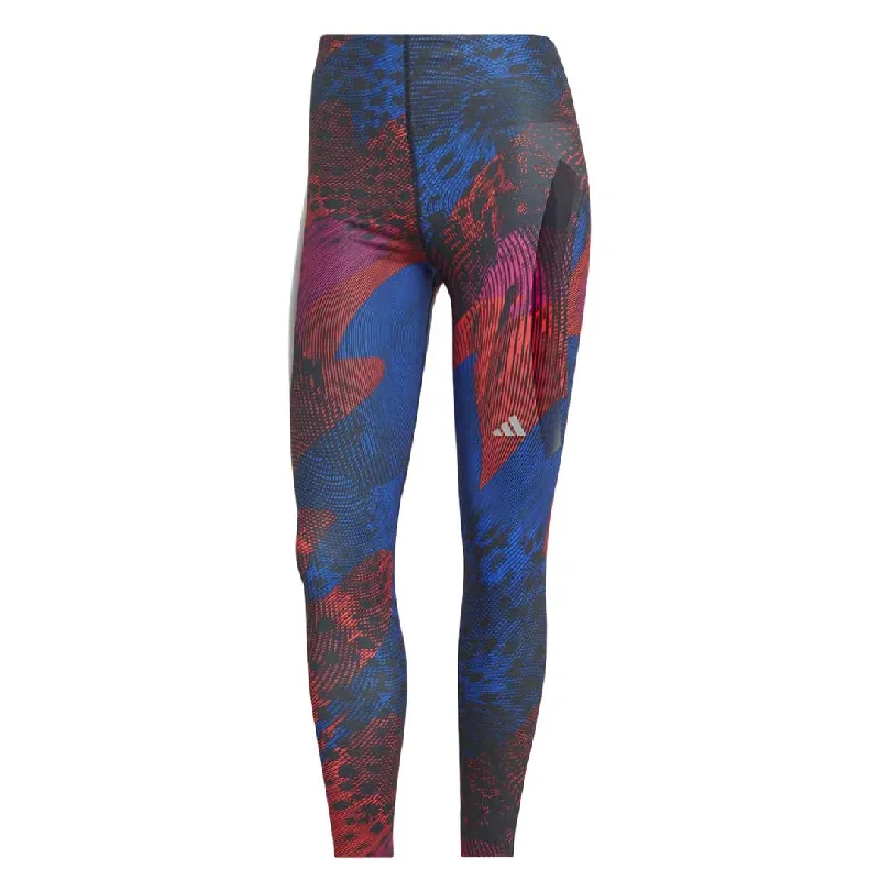 adidas - Women's Adizero Running Allover Print 7/8 Leggings (HS5433) Stylish Women's Tropical 