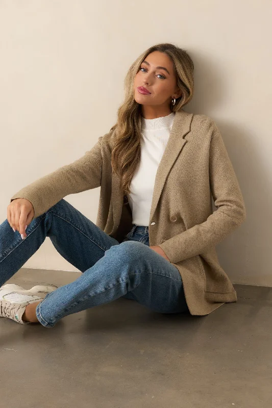 Z Supply Call It A Day Oatmeal Heather Blazer Unique Women's Upcycled