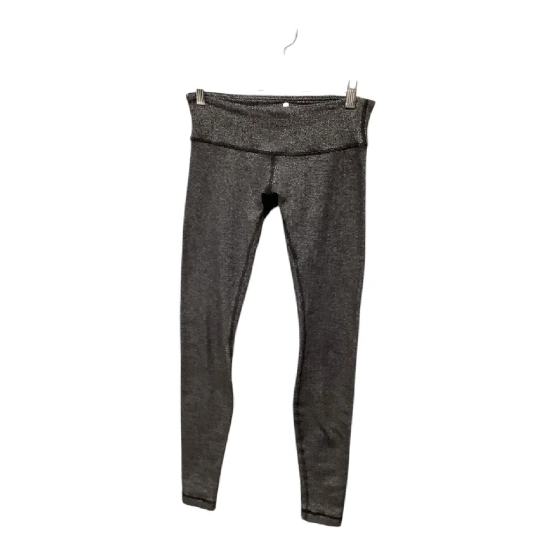 Athletic Leggings By Lululemon In Grey, Size: 4 Women