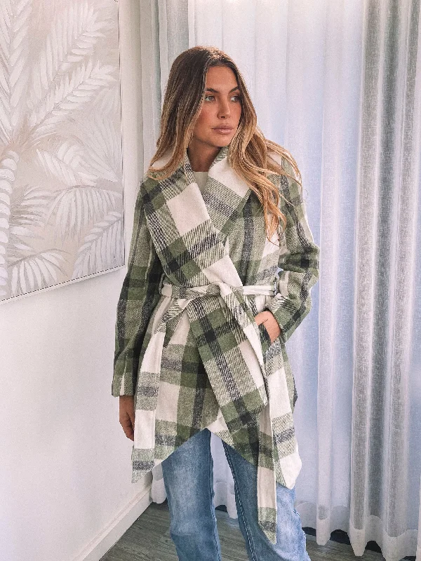 Ravina Jacket - Green Check Classic Women's Tweed