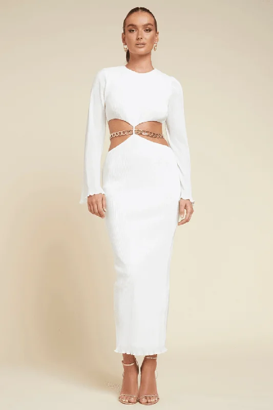 Shania Maxi Dress - White Adventure