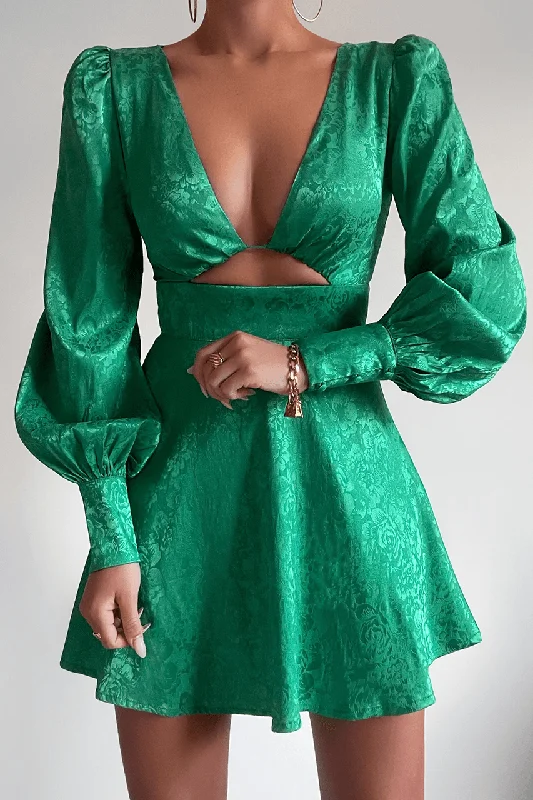 Rosalie Mini Dress - Emerald French
