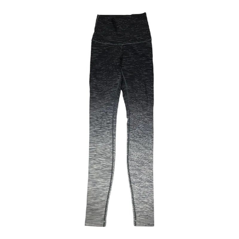 Athletic Leggings By Lululemon In Black & Grey, Size: 6 European