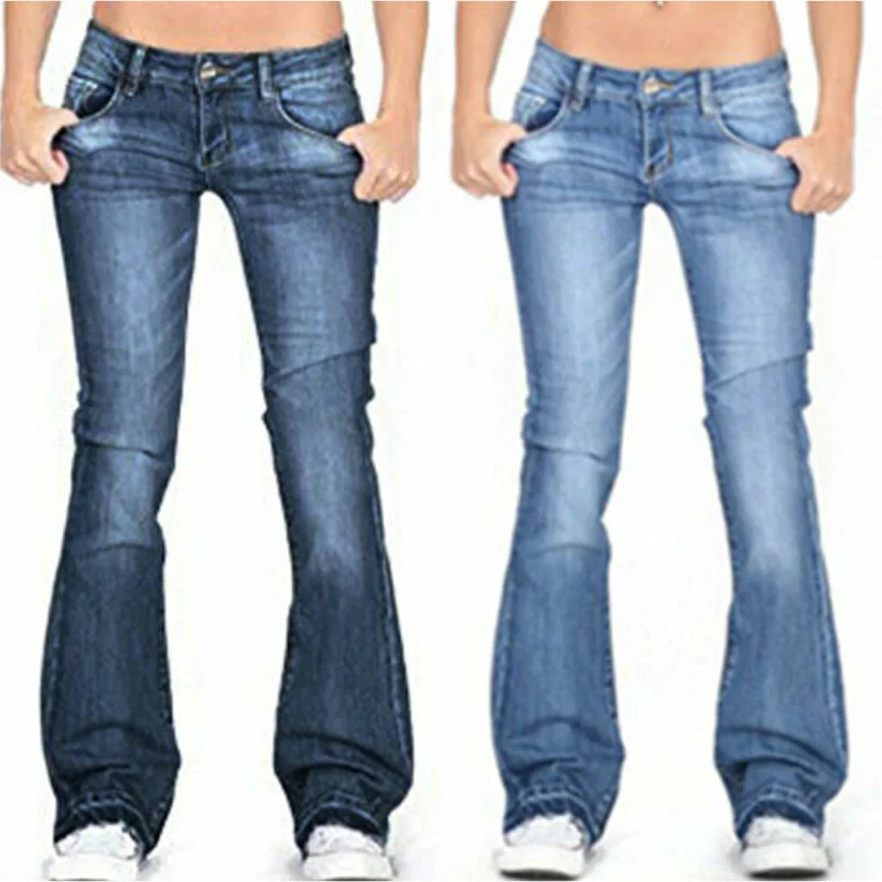 KittenAlarm - Skinny Flared Jeans Women's Fashion Denim Pants Bootcut Bell Bottoms Stretch Trousers Women Jeans Woman Jeans Low Rise Jeans Modern Women's KittenAlarm - Skinny Flared Jeans Women's Fashion Denim Pants Bootcut Bell Bottoms Stretch Trousers Women Jeans Woman Jeans Low Rise Jeans Modern Women's