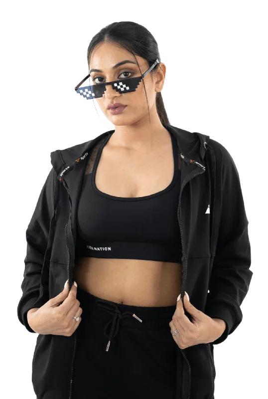 Black Primary Hooded Jacket Business