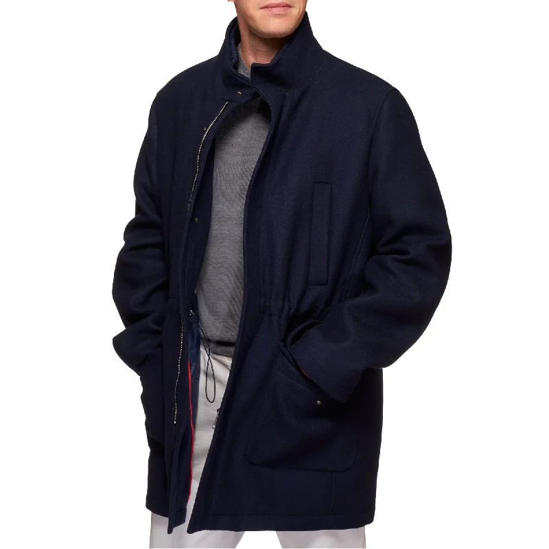 KITON KIRED "Pizzo" Navy Blue Wool-Cashmere Padded Parka Jacket Coat Sharp Women's Italian