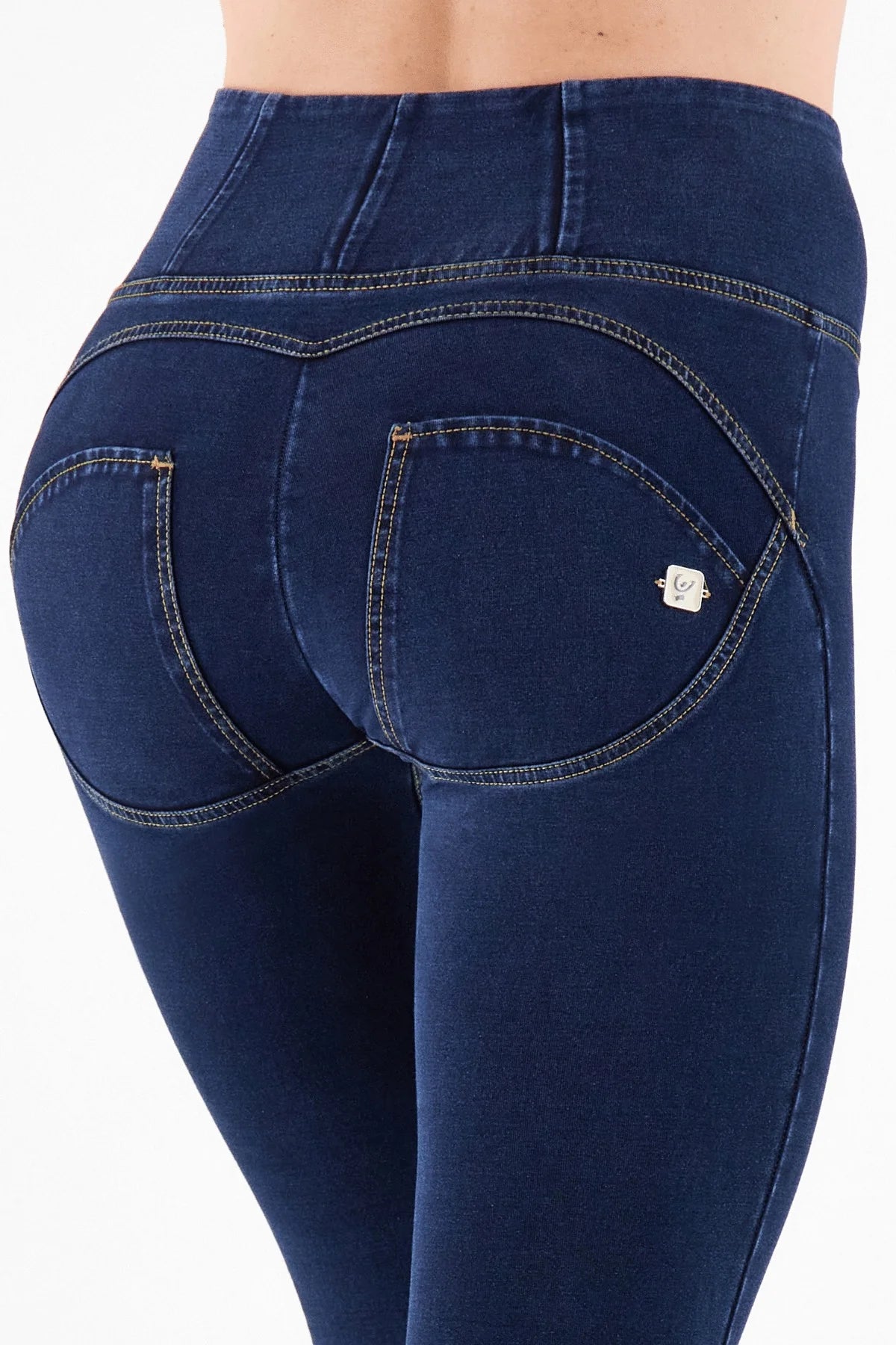 Freddy Jeans High Rise Skinny Yellow Stitch Contemporary 