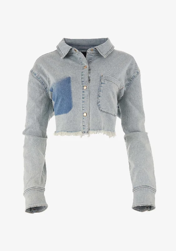 Ivy Cropped Denim Jacket Dapper Women's 1920S