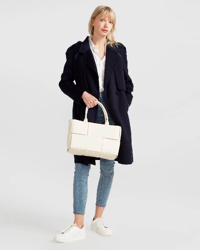 Palm City Wool Blend Coat - Navy Tough Women's Military - inspired