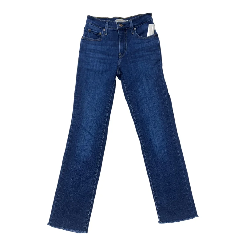 Jeans Straight By Levis In Blue Denim, Size: 2 Classic Women's Pin - striped
