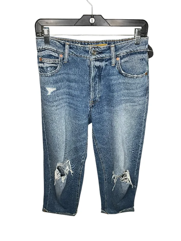 Jeans Straight By Anthropologie In Blue Denim, Size: 4 Laid - back Women's Style