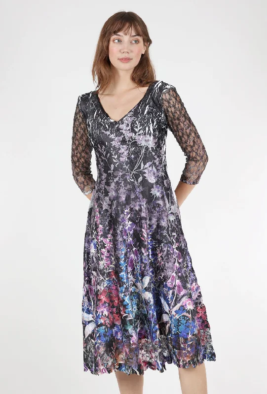 Lace-Sleeve Monarch Dress, Garden Dapper Women's 1920S