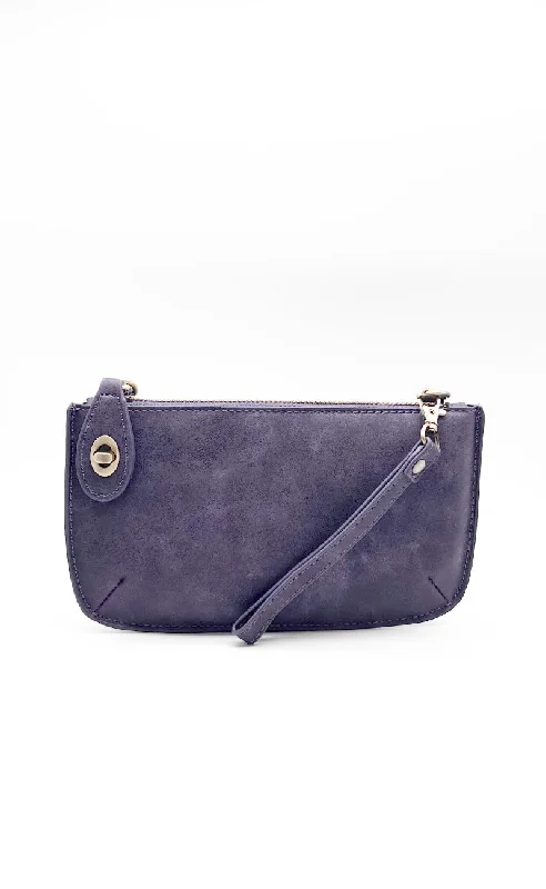 Mini Crossbody Wristlet, Deep Violet Luxe Monochromatic Office Style