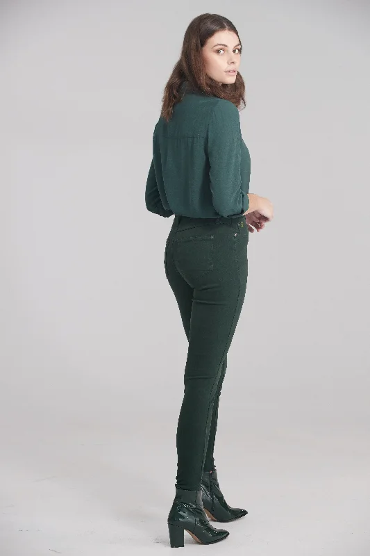1711CO (High Rise Skinny Jeans) Tea Leaves Dapper Women's Bow - adorned