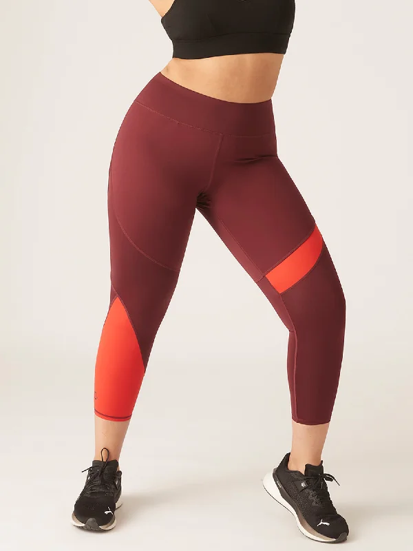 Puma X Modibodi 7/8 Active Legging Moderate-Heavy Aubergine/Burnt red Sporty Women's Athleisure Puma X Modibodi 7/8 Active Legging Moderate-Heavy Aubergine/Burnt red Sporty Women's Athleisure