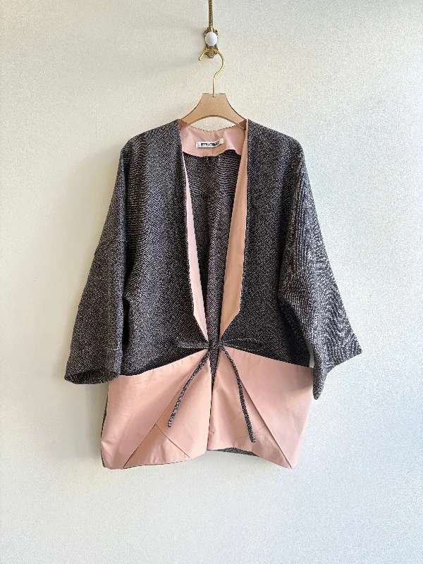 Black Marl Tweed & Blush Pink Chore Jacket purpose