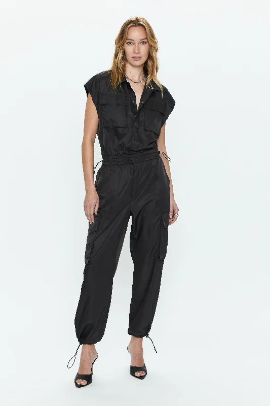 Jade Cargo Jumpsuit - Black Australian Beach