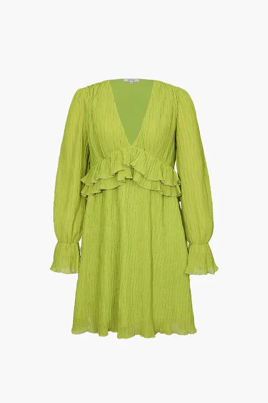 V-Neck Ruffle Detail Mini Dress Australian Beach