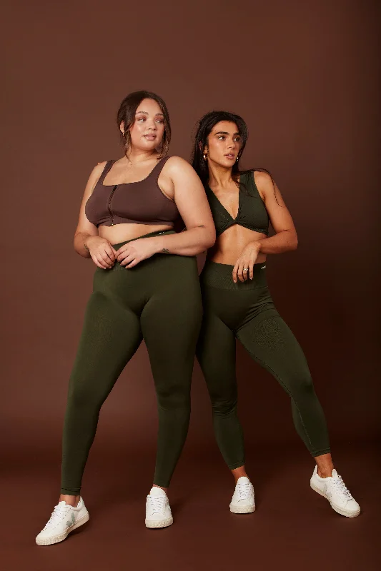 Timeless Leggings Full Length - Forest Green garde