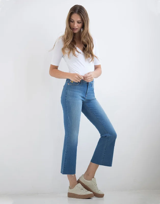 Light slightly distressed denim blue