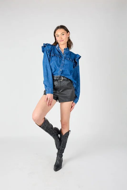 Ella Denim Top British Gentlewoman Style