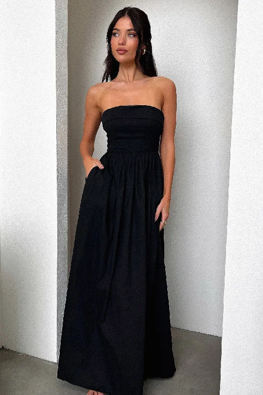 Cornell Maxi Dress - Black Dynamic Women's Moto