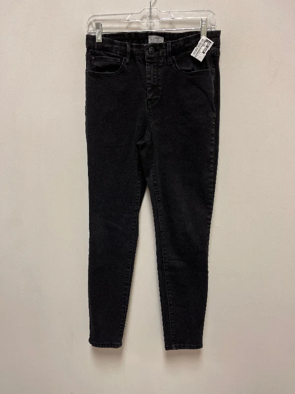 Jeans Skinny By Nicole By Nicole Miller In Black Denim, Size: 8 British Gentlewoman Style