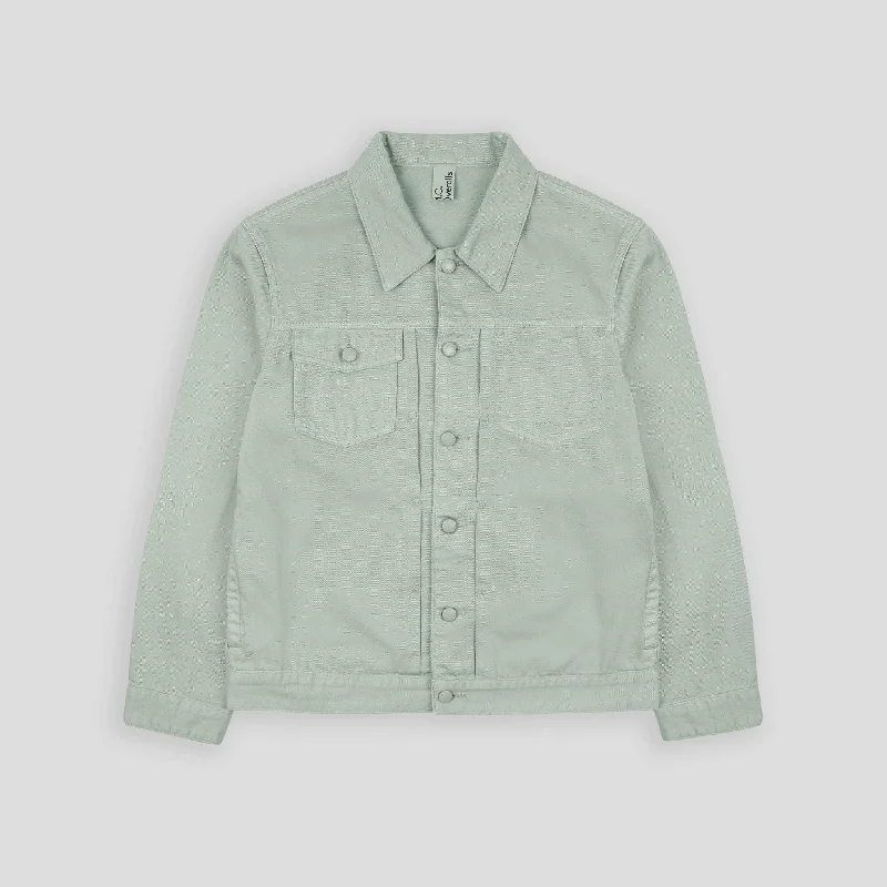 Denim Battle Jacket Mint Sporty Women's Athleisure 