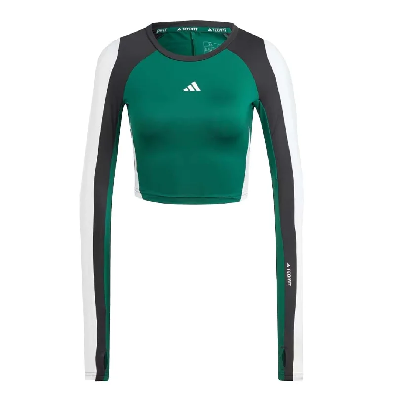 adidas - Women's Techfit Aeroready Long Sleeve T-Shirt (IK6152) Cool Women's Distressed