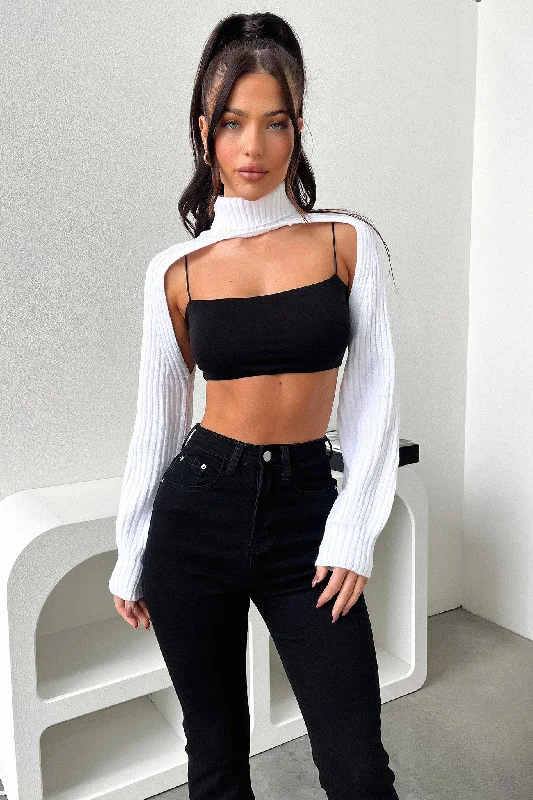 Evie Turtleneck Shrug - White Australian Beach
