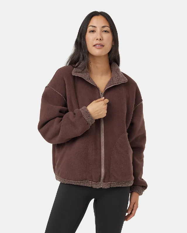 Recycled Boucle Reversible Full Zip Vacation