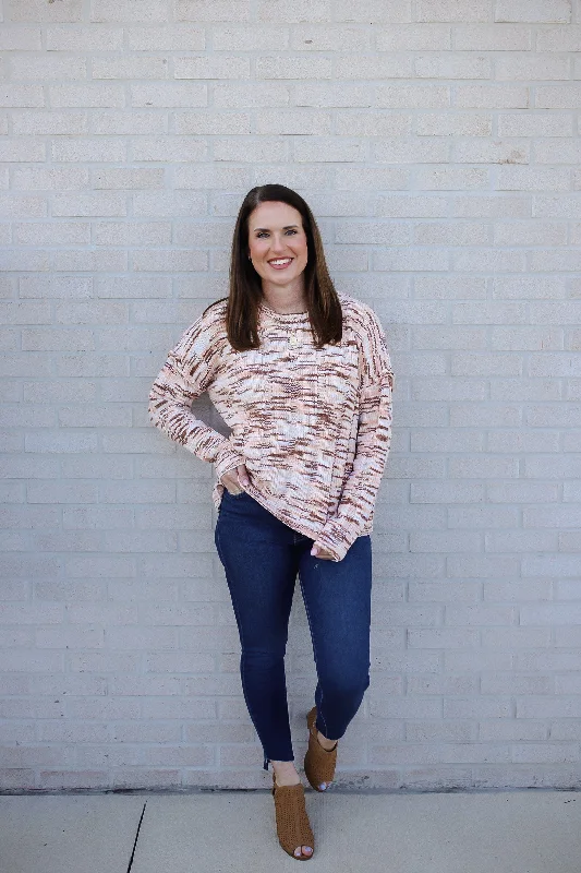 Wait A Minute Melange Sweater Sophisticated Women's Tailored