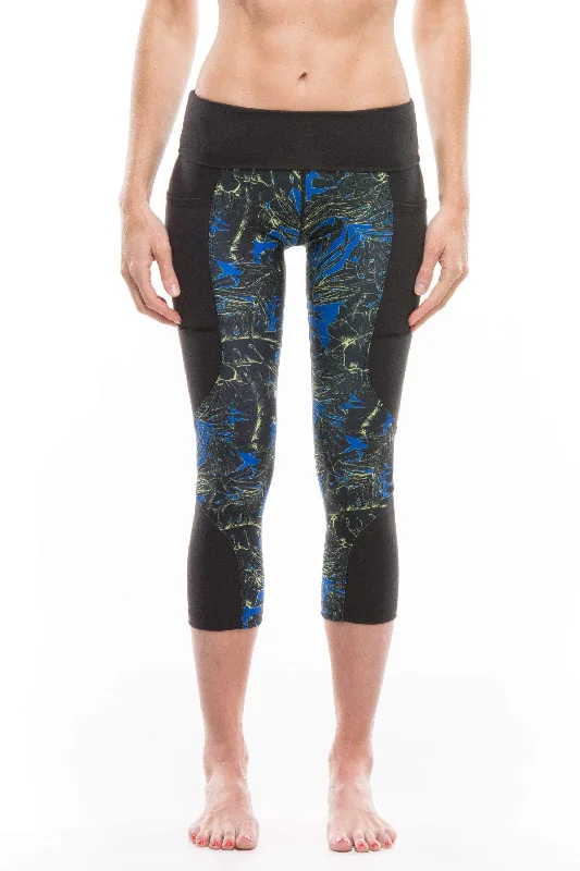 Midnight Jungle | Keala High Waist Capri Sophisticated Women's Tailored