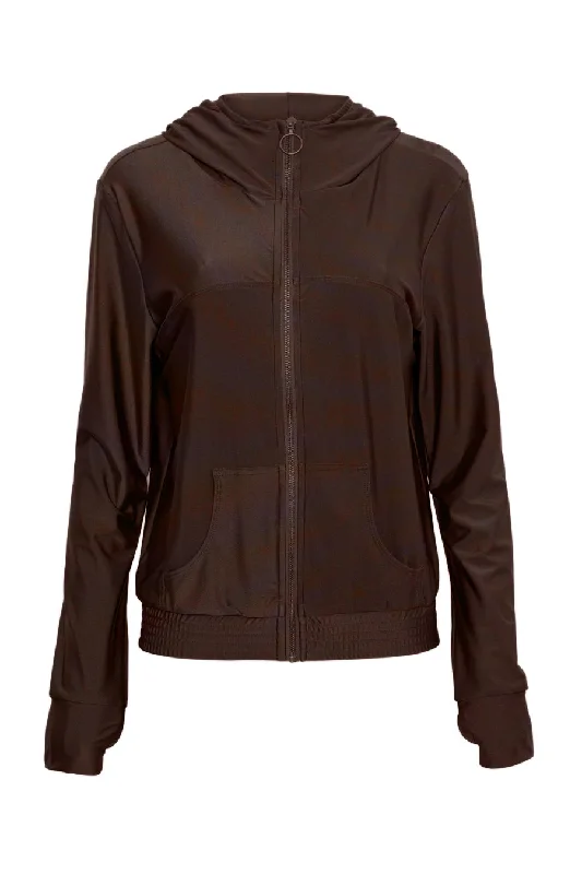 Chocolate brown hoodie Elegant Women's 