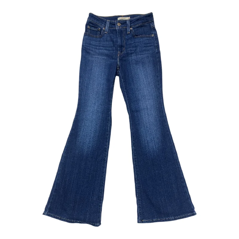 Jeans Flared By Levis In Blue Denim, Size: 2 Confident Women's High - fashion